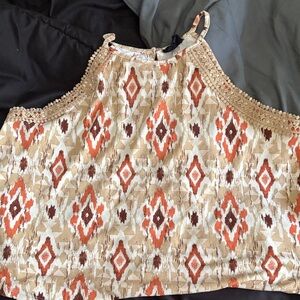 NWOT. Print Blouse